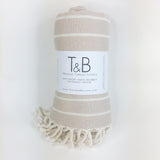 Beige Bamboo & Cotton Turkish Towel