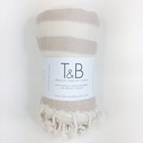 Beige Bamboo & Cotton Turkish Towel