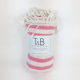 Pink Bamboo & Cotton Turkish Towel