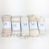 Beige Bamboo & Cotton Turkish Towel