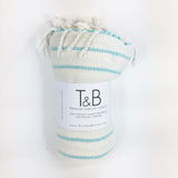 Turquoise Bamboo & Cotton Turkish Towel