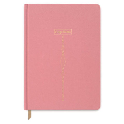 Dusty Pink " Cop Outs " Journal - Bookcloth Cover Book Bound