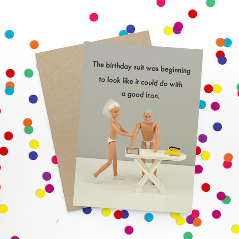 " Birthday Suit  " Greeting Card