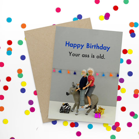 " Ass Old " Greeting Card