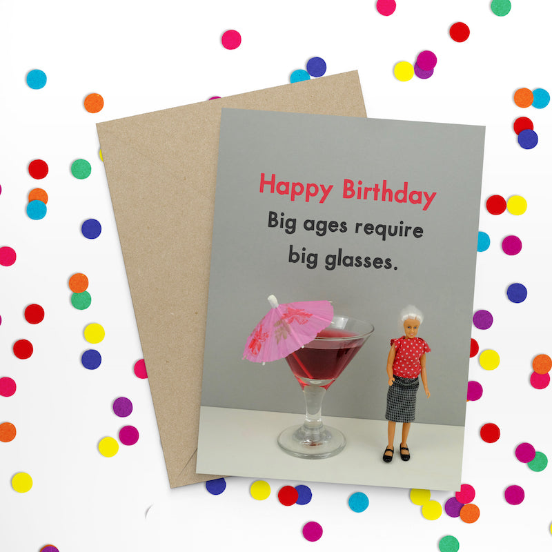 " Big Glasses " Greeting Card