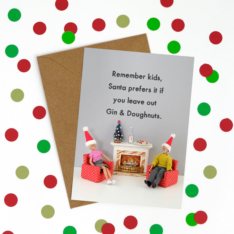 " Gin & Doughnuts " Greeting Card