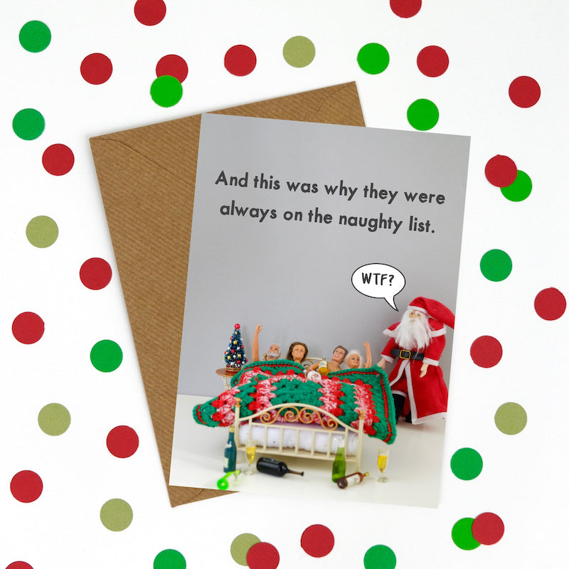 " Naughty List " Greeting Card