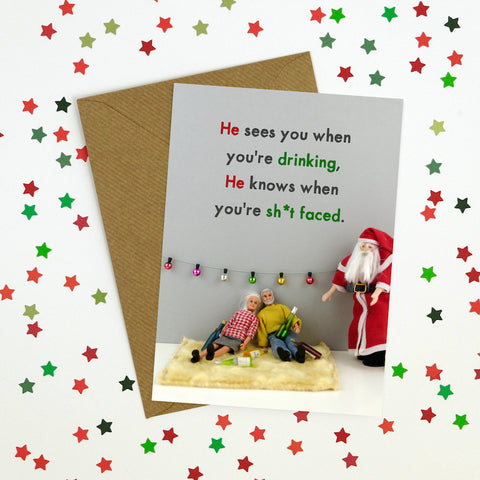 " He Sees You.. " Greeting Card