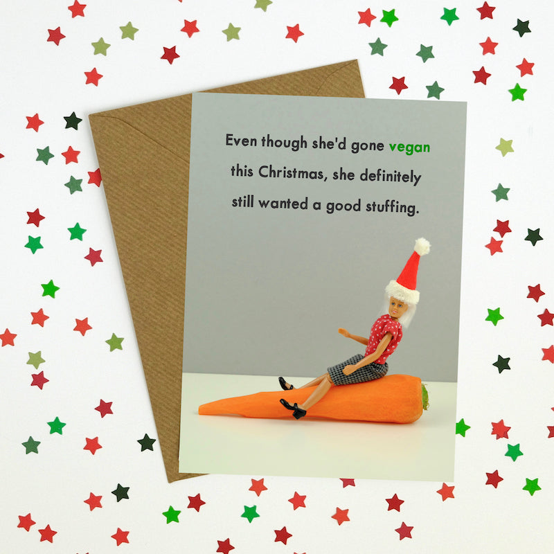 " Vegan Christmas " Greeting Card