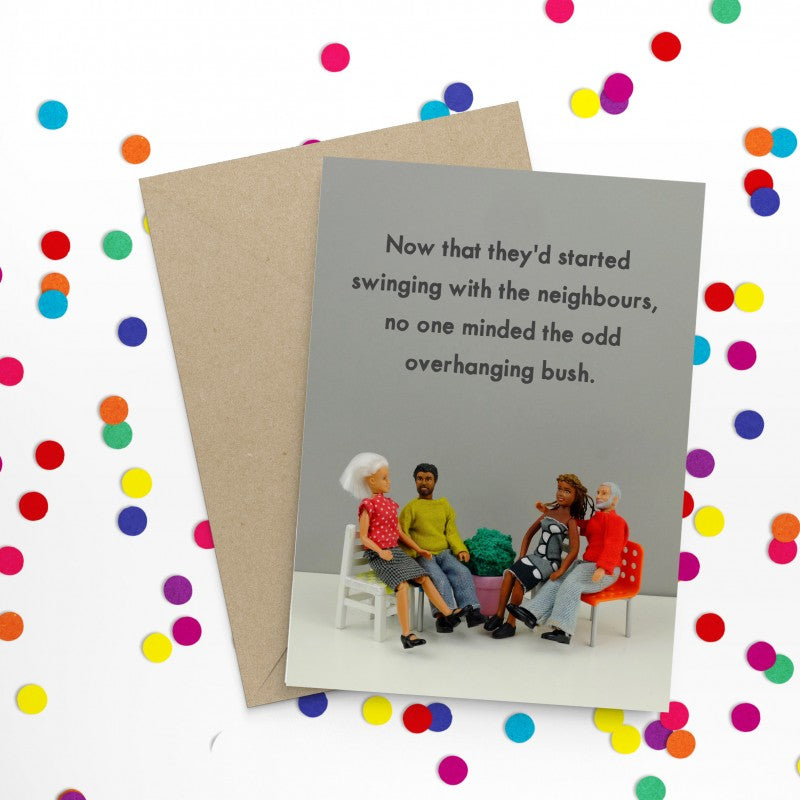 " Swing With Neighbours " Greeting Card
