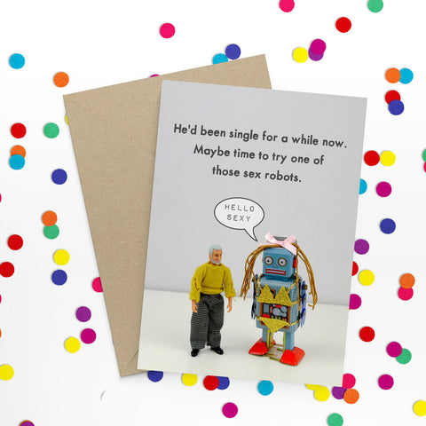 " Sex Robot " Greeting Card