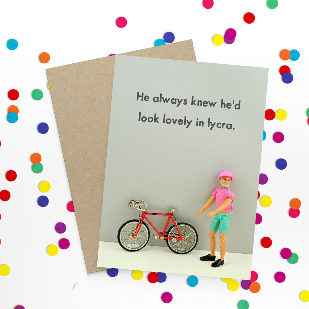 " Lovely in Lycra " Greeting Card