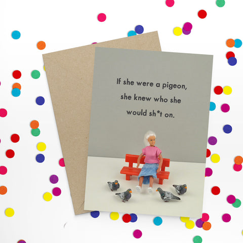 " Pigeon " Greeting Card