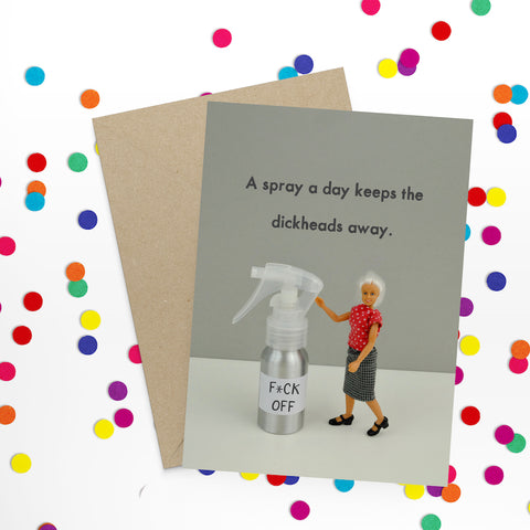 " A Spray A Day " Greeting Card