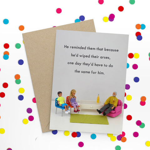 " Arsewipe " Greeting Card