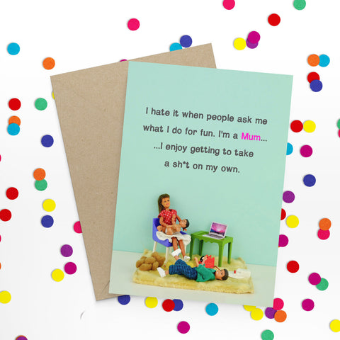 " Fun Mum " Greeting Card