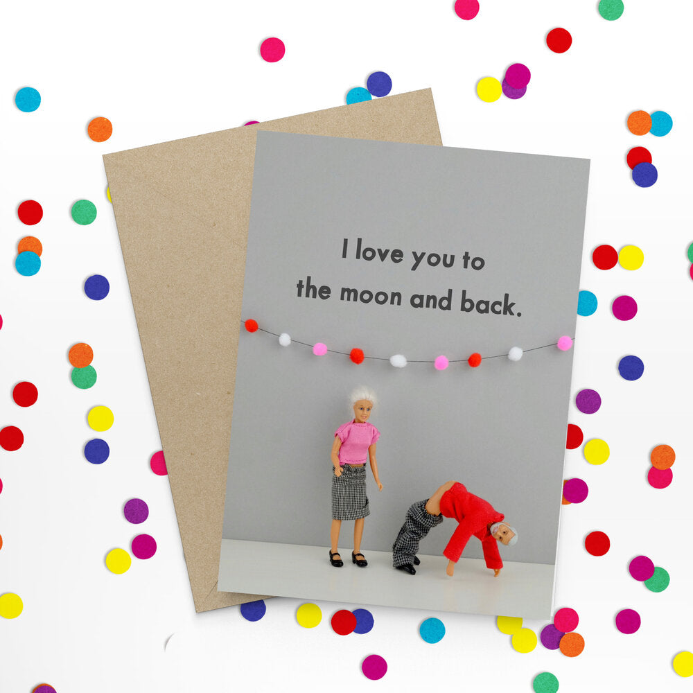 " To The Moon " Greeting Card