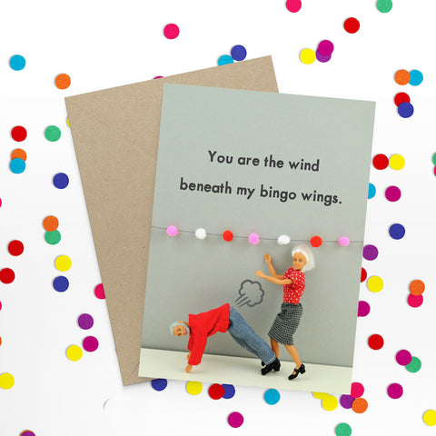 " Bingo Wings " Greeting Card