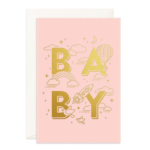 " Baby Universe Pink " Jumbo Card