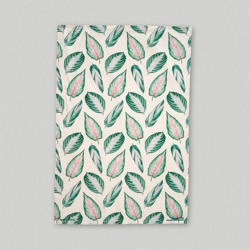 Variegated Leaves Tea Towel