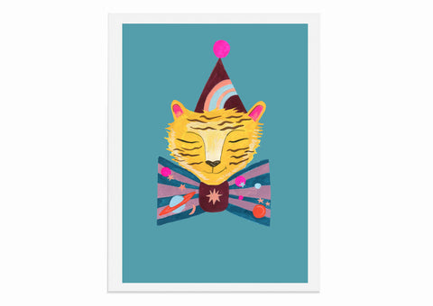 Magical Party Tiger Art Print