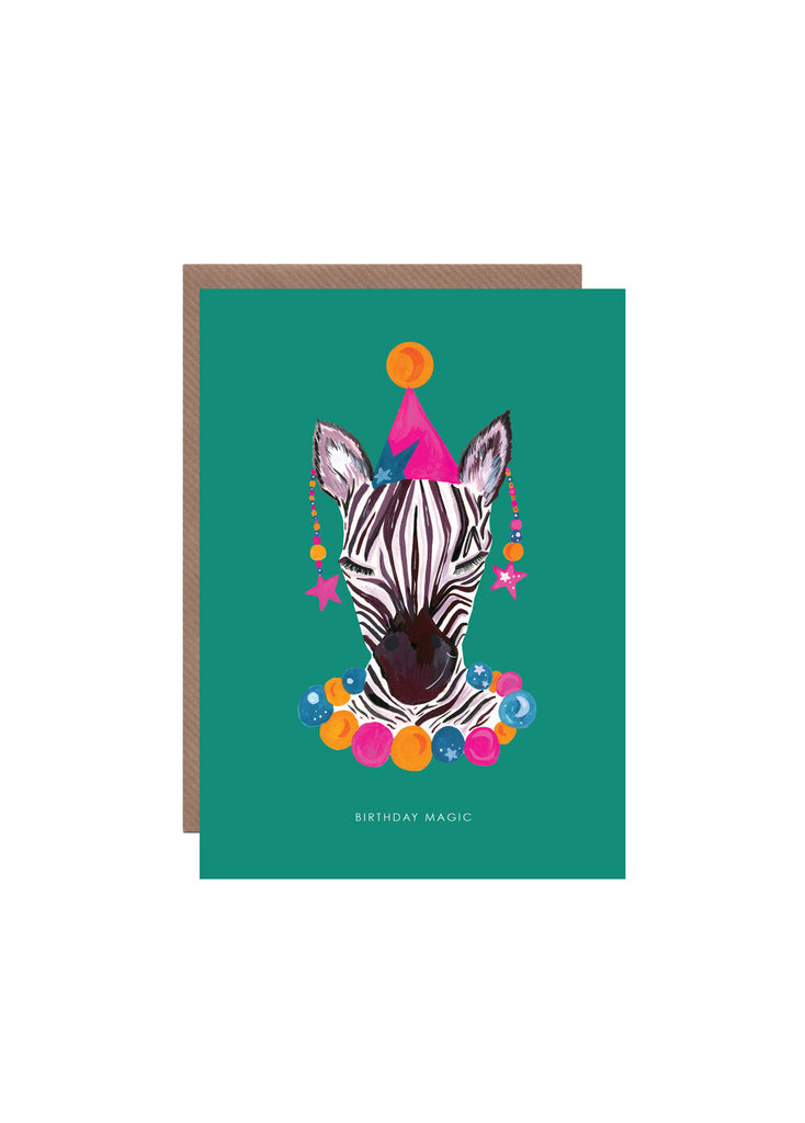 " Magic Party Zebra " Card