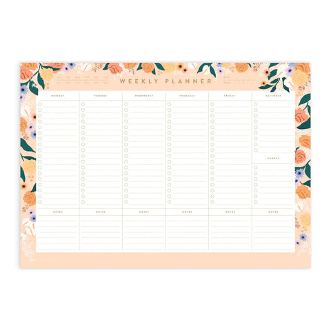 Bella Rosa A4 Weekly Planner Notepad