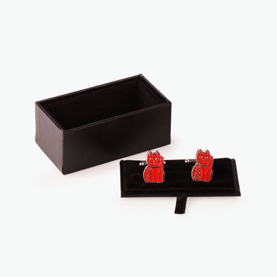 Lucky Cat Cufflink - Thorn and Burrow