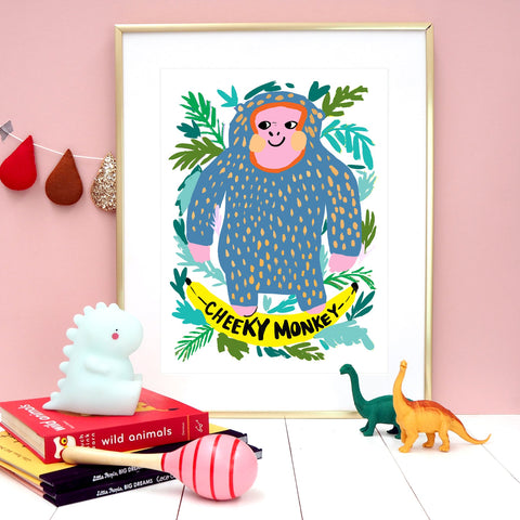 " Cheeky Monkey " - Art Print