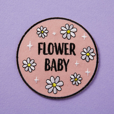 Flower Baby Embroidered Iron On Patch