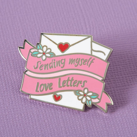 Sending Myself Love Letters Enamel Pin