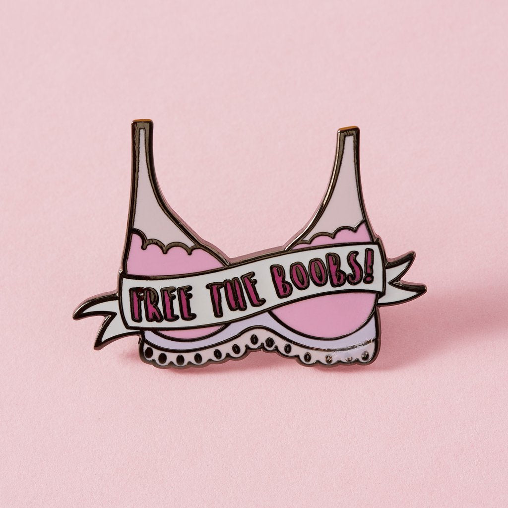 Free The Boobs Enamel Pin