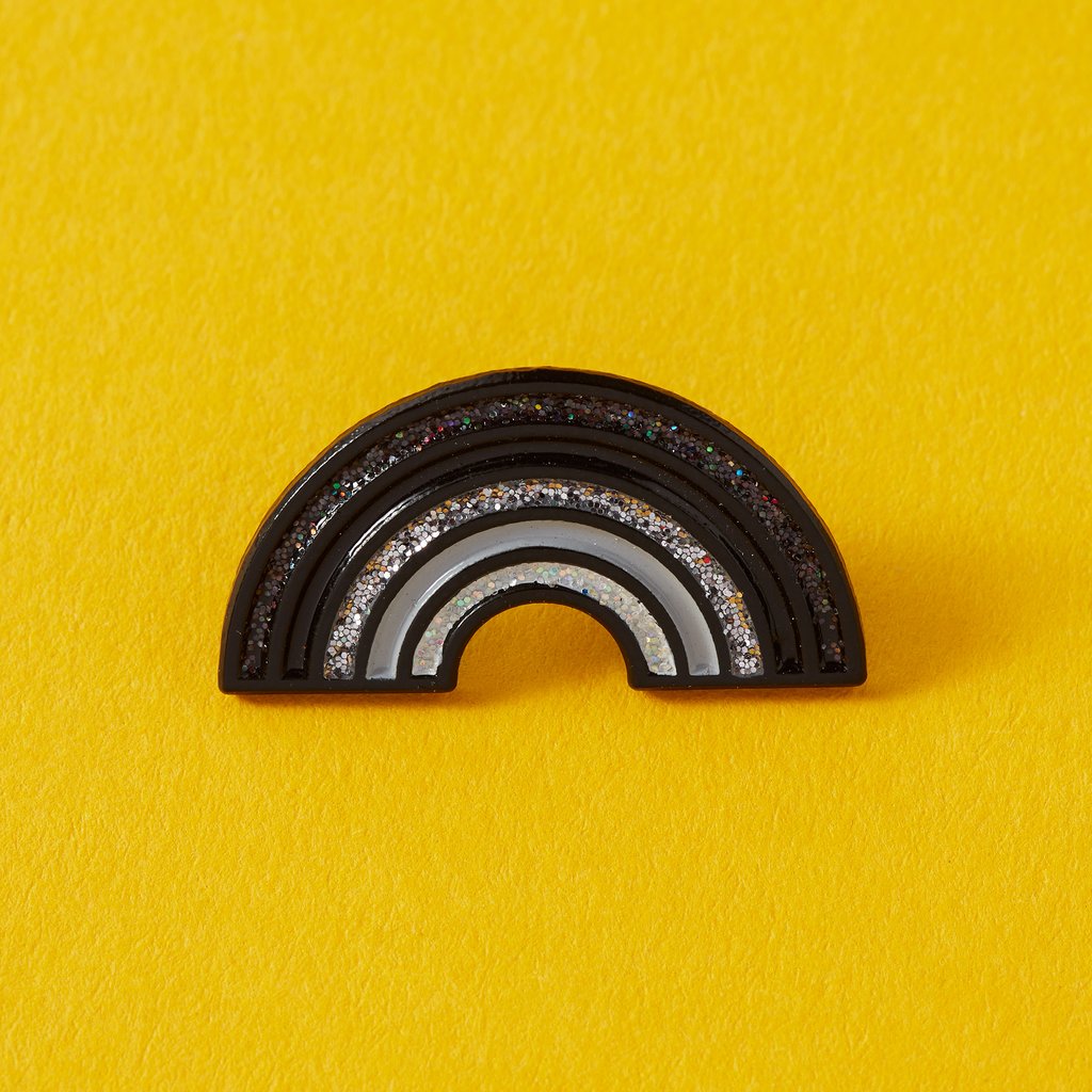 Black Rainbow Enamel Pin