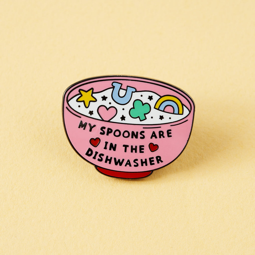 " Spoons in The Dishwasher " Enamel Pin