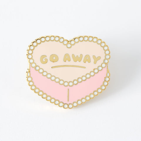 Go Away Enamel Pin