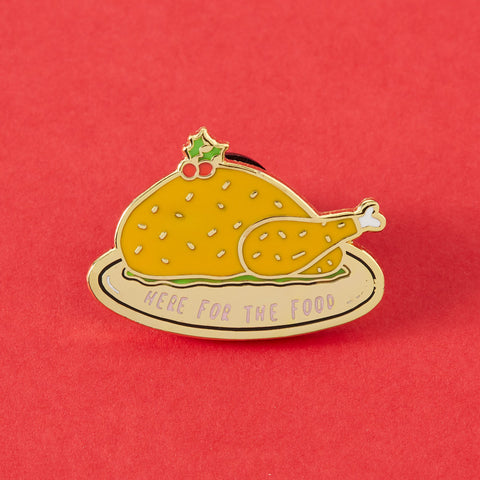 " Here For The Food " Enamel Pin