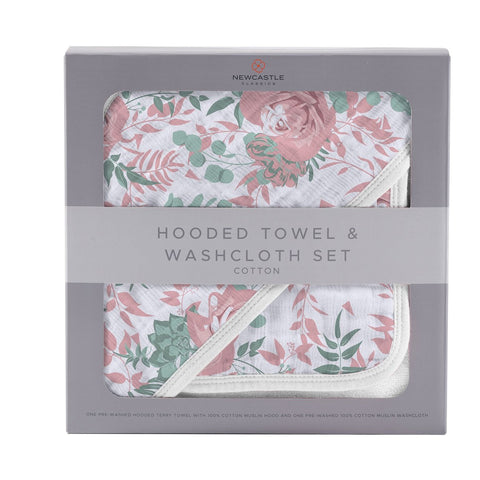 Hooded Towels & Washcloth Set (Multiple Prints)