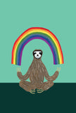 Sloth with Rainbow Art Print