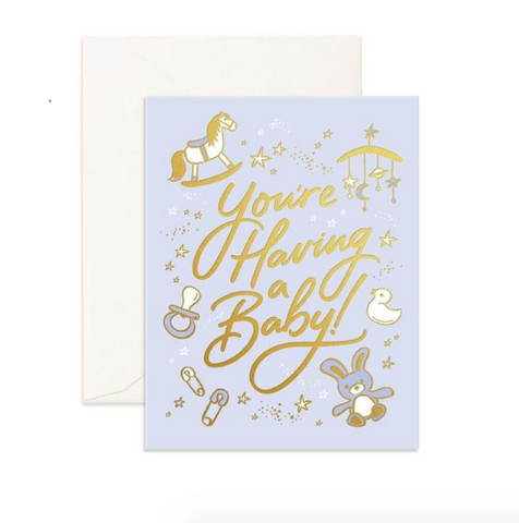 "Having a Baby" Greeting Card