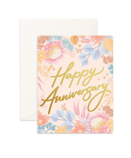 "Happy Anniversary Floribunda" Greeting Card