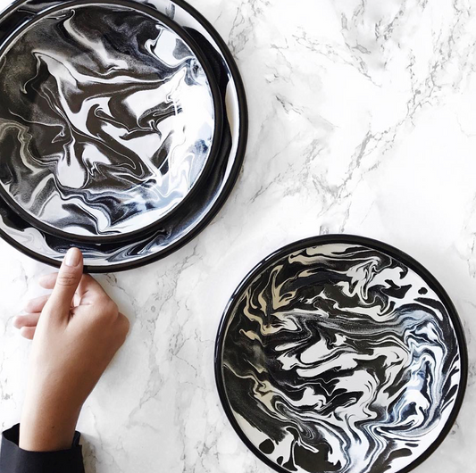 Product image of Marble Deep Plate (Multiple Colors)