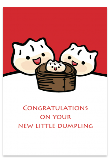 Congratulations on your New Little Dumpling (Red) Card