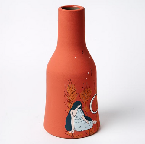 Earth Mama Red Centre Vase