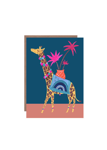 " Tropical Giraffe " Card