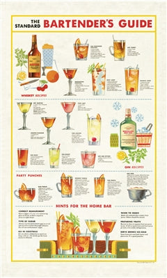 " Bartender's Guide " Tea Towel