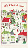 " Christmas Village " Tea Towel
