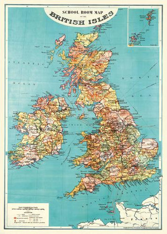 " British Isles Map " Poster