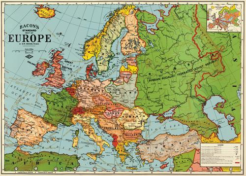 " Europe Map 3 " Poster