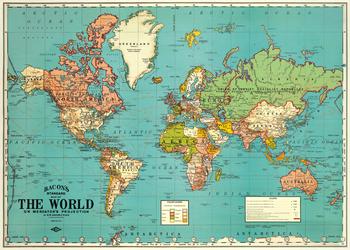 " World Map 4 " Poster