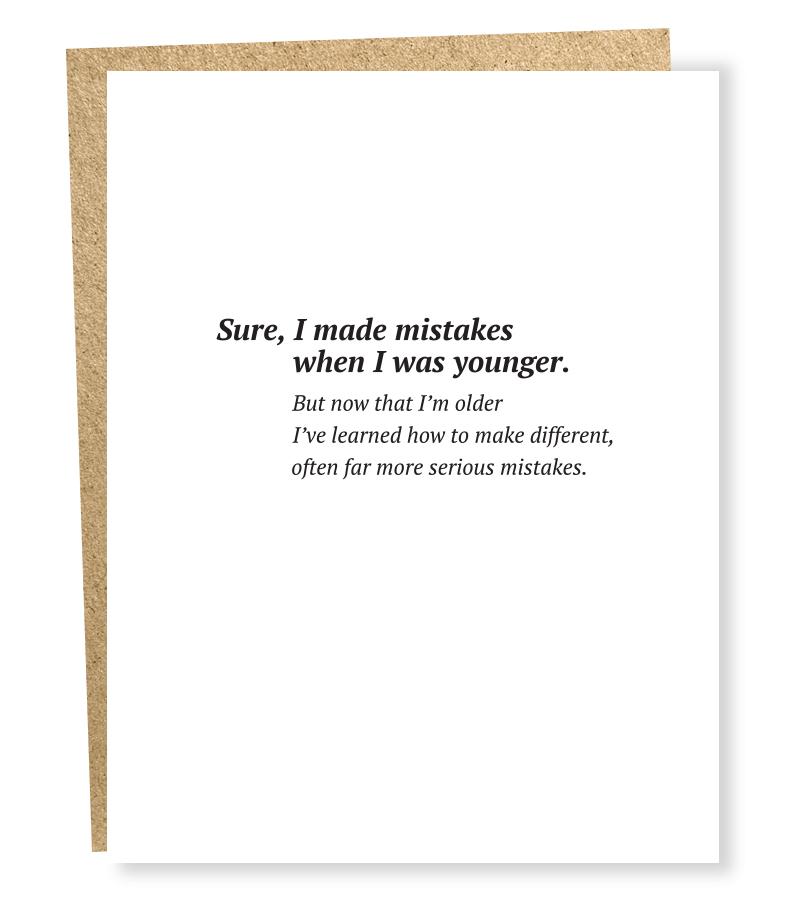 " Serious Mistakes " Card